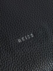 Reiss Black Carter Leather Briefcase - Image 6 of 8