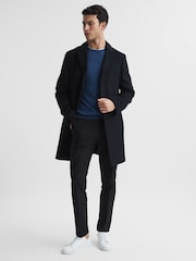 Negro - Abrigo de botonadura sencilla Gable de Reiss - Imagen 1 de 6