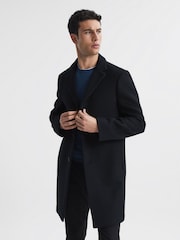 Negro - Abrigo de botonadura sencilla Gable de Reiss - Imagen 3 de 6