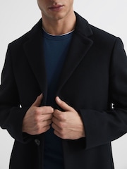 Negro - Abrigo de botonadura sencilla Gable de Reiss - Imagen 4 de 6