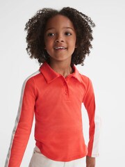 Reiss Coral India Senior Colourblock Jersey Polo Top - Image 4 of 6