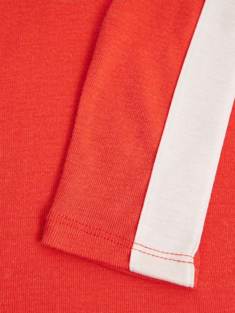 Reiss Coral India Senior Colourblock Jersey Polo Top - Image 6 of 6