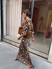 Never Fully Dressed Brown Heart Leopard Dorris Skirt - Image 4 of 4