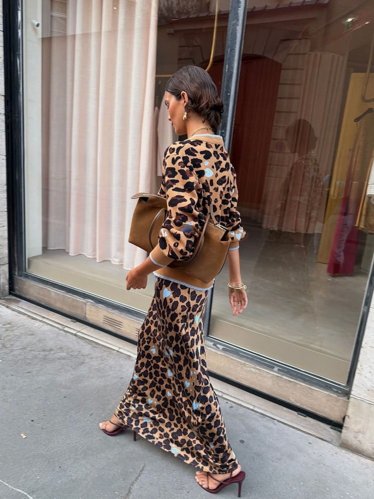 Never Fully Dressed Brown Heart Leopard Dorris Skirt - Image 4 of 4 Never Fully Dressed Brown Heart Leopard Dorris Skirt - Image 4 of 4