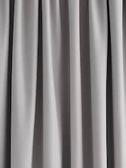 Laura Ashley Steel Grey Stephanie Eyelet Blackout Lined  Eyelet Curtains - Image 2 of 2