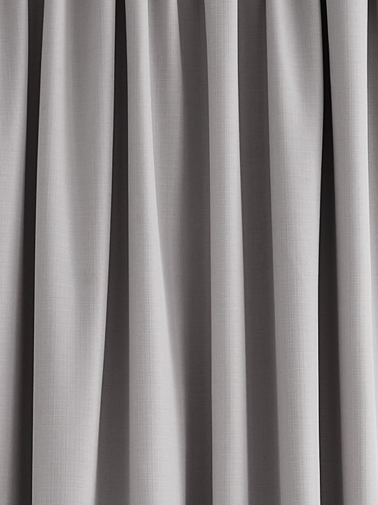 Laura Ashley Steel Grey Stephanie Eyelet Blackout Lined  Eyelet Curtains - Image 2 of 2