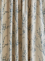 Laura Ashley Seaspray Blue Pussy Willow Eyelet Eyelet Lined 100% Cotton Curtains - Image 2 of 2