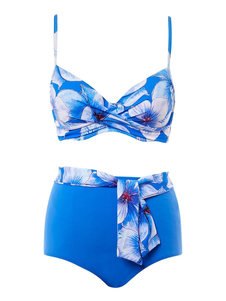 Seaspray Blue Eleanor Floral Under Wire Bikini Top - Image 4 of 4 Seaspray Blue Eleanor Floral Under Wire Bikini Top - Image 4 of 4