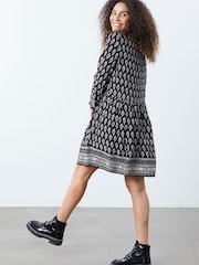Lollys Laundry Black Printed Tunic Mini Dress - Image 3 of 5