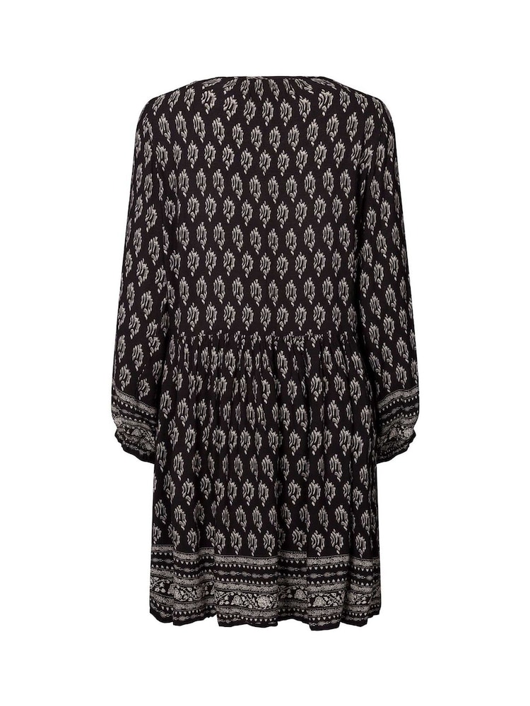 Lollys Laundry Black Printed Tunic Mini Dress - Image 5 of 5 Lollys Laundry Black Printed Tunic Mini Dress - Image 5 of 5