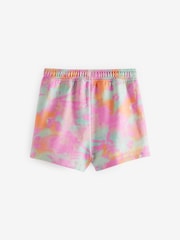 Pastel Blue/Pink/Yellow/Tie Dye Print 5 Pack Cotton Jersey Shorts (3-16yrs) - Image 2 of 3