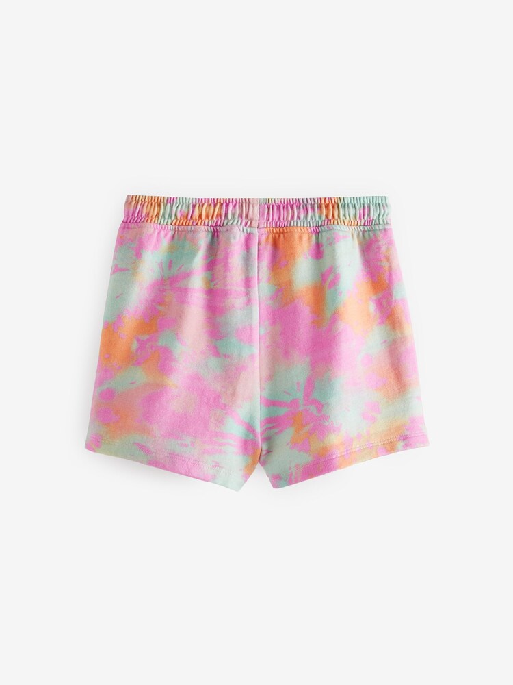 Pastel Blue/Pink/Yellow/Tie Dye Print 5 Pack Cotton Jersey Shorts (3-16yrs) - Image 2 of 3