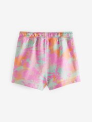Pastel Blue/Pink/Yellow/Tie Dye Print 5 Pack Cotton Jersey Shorts (3-16yrs) - Image 3 of 3