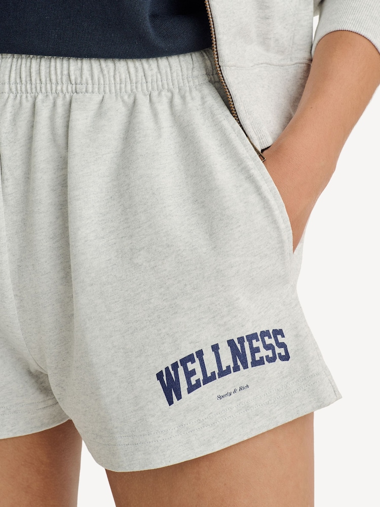 Sporty & Rich Grey Wellness Ivy Disco Shorts - Image 4 of 4 Sporty & Rich Grey Wellness Ivy Disco Shorts - Image 4 of 4