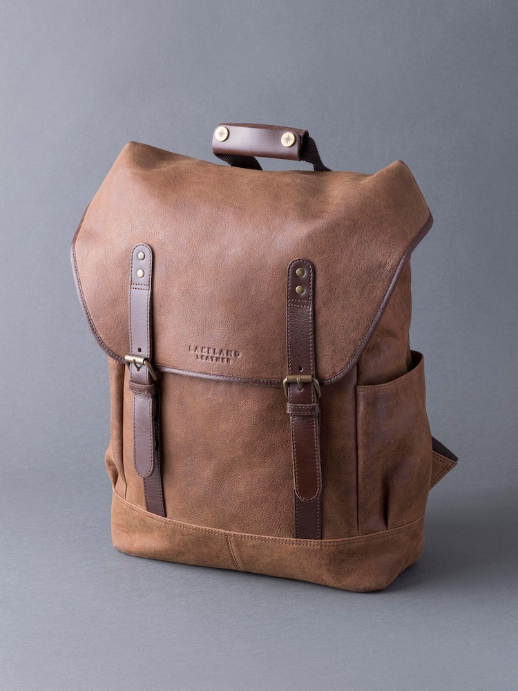 Lakeland Leather Brown Hawksdale Leather Backpack - Image 1 of 8