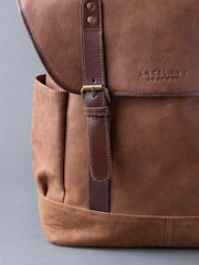 Lakeland Leather Brown Hawksdale Leather Backpack - Image 4 of 8