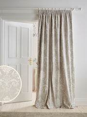 Laura Ashley Natural Josette Pencil Pleat Door Door Curtain - Image 2 of 2