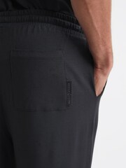 Reiss Charcoal Norfolk Jersey Drawstring Joggers - Image 4 of 5