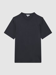 Reiss Charcoal Holt Jersey Crew Neck Short Sleeve T-Shirt - Image 2 of 4