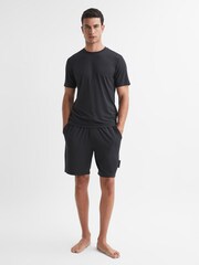 Reiss Charcoal Holt Jersey Crew Neck Short Sleeve T-Shirt - Image 3 of 4