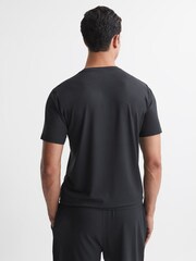 Reiss Charcoal Holt Jersey Crew Neck Short Sleeve T-Shirt - Image 4 of 4
