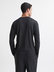 Reiss Charcoal Cromer Jersey Crew Neck Long Sleeve T-Shirt - Image 5 of 5