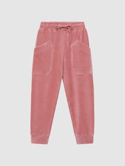 Reiss Pink Kora 9-14 yrs Relaxed Corduroy Drawstring Trousers - Image 2 of 5