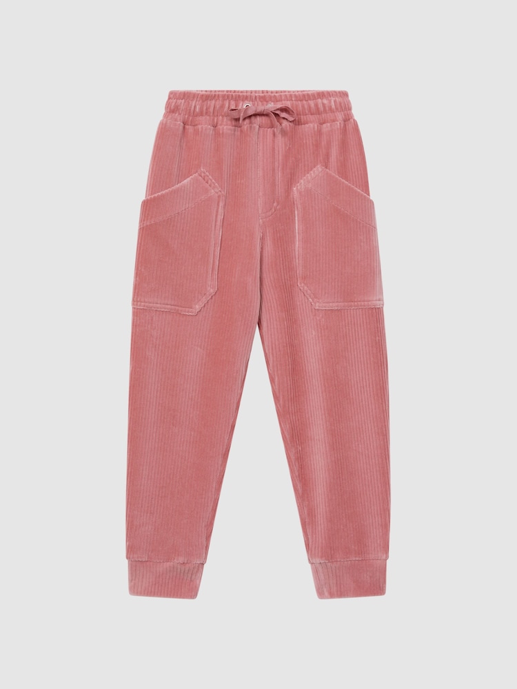 Reiss Pink Kora 9-14 yrs Relaxed Corduroy Drawstring Trousers - Image 2 of 5