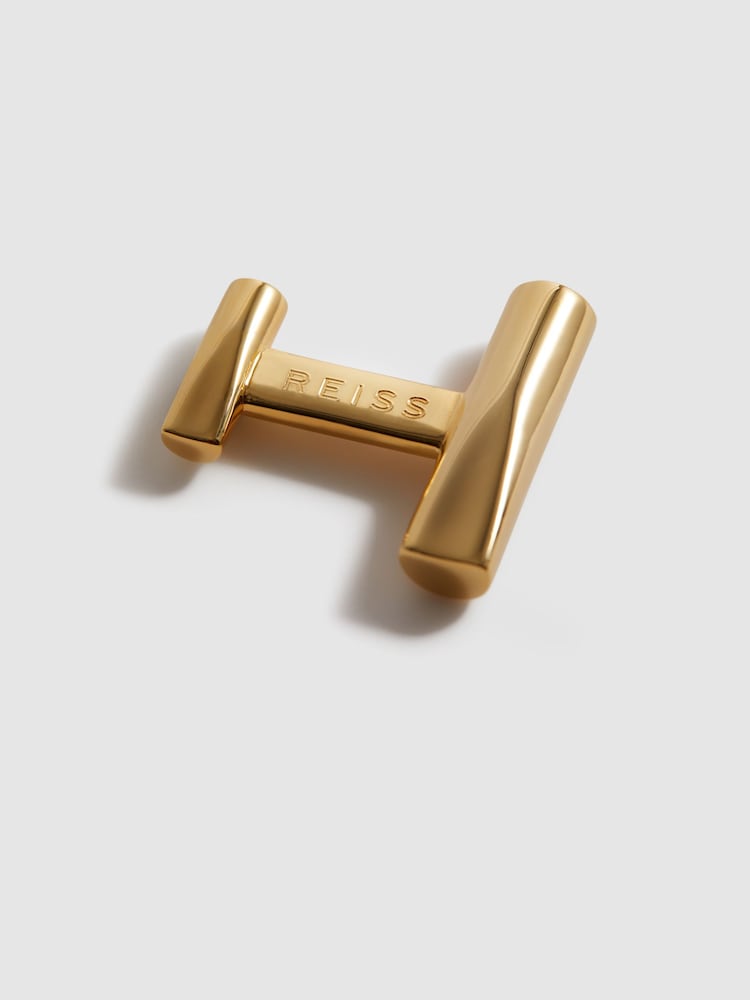 Reiss Gold Blake Bar Cufflinks - Image 4 of 5