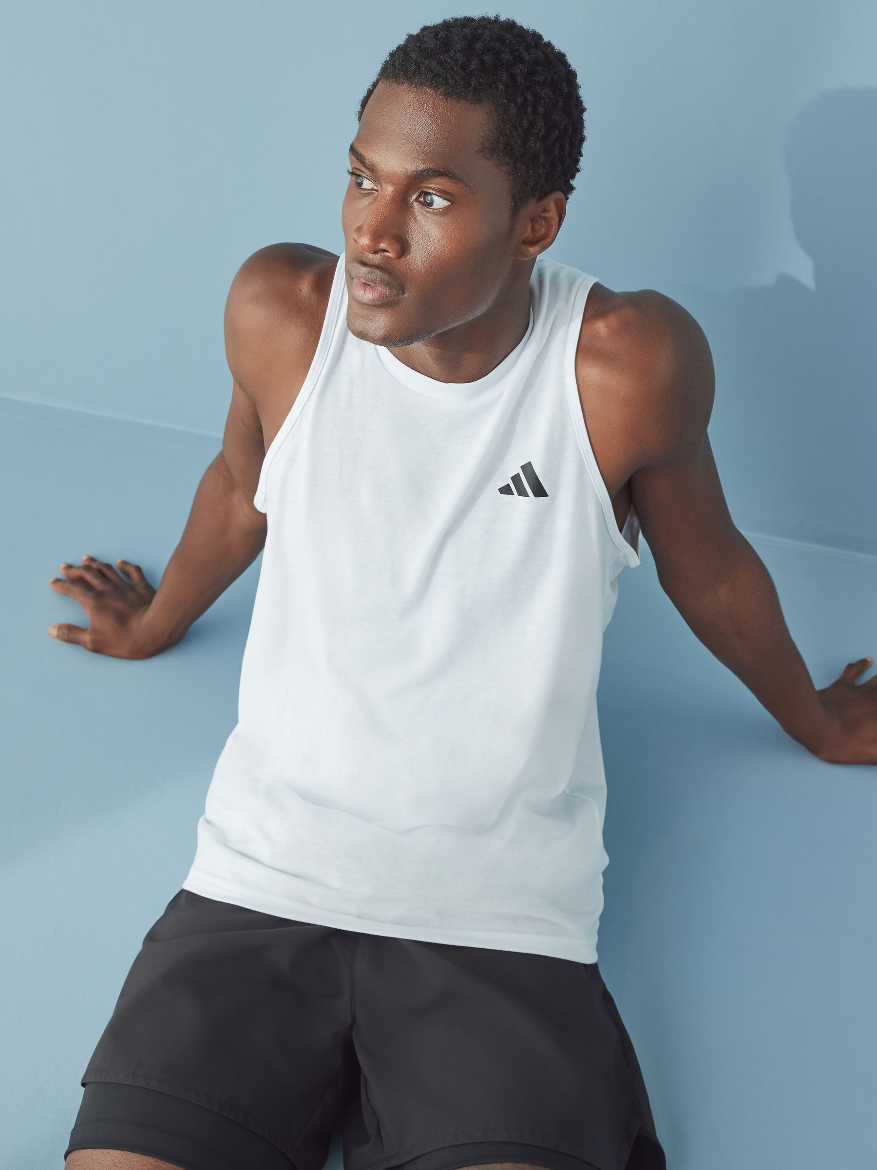 Buy adidas White Train Essentials Feelready Training Vest from