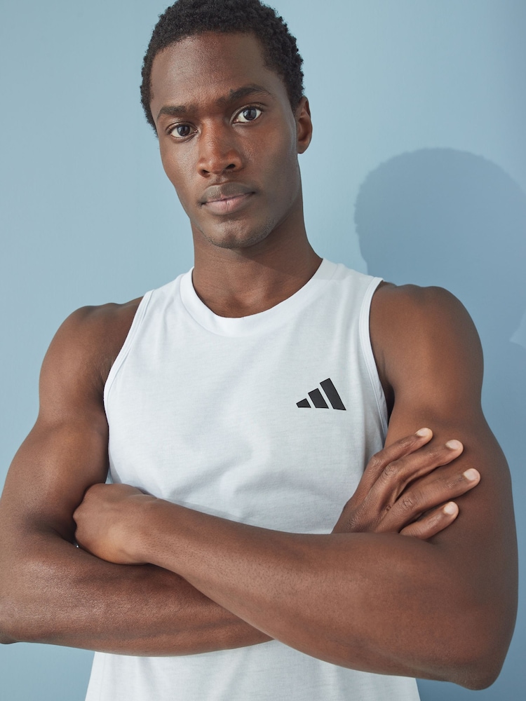 Wit - adidas Train Essentials Feelready trainingshemd - Image 5 of 7