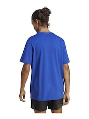 adidas Dark Blue Essentials Single Jersey Embroidered Small Logo 100% Cotton T-Shirt - Image 3 of 7