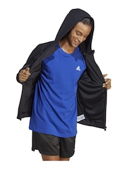 adidas Dark Blue Essentials Single Jersey Embroidered Small Logo 100% Cotton T-Shirt - Image 4 of 7