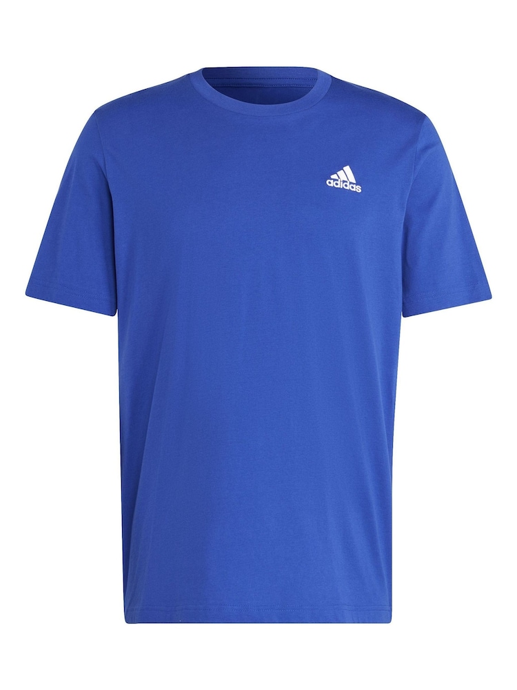 adidas Dark Blue Essentials Single Jersey Embroidered Small Logo 100% Cotton T-Shirt - Image 7 of 7