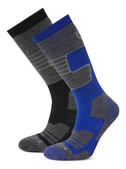 Tog 24 Blue Linz Ski Socks 2 Packs - Image 1 of 2
