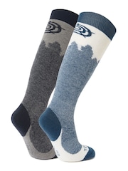 Tog 24 Blue/Black Aprica Ski Socks 2 Packs - Image 2 of 2