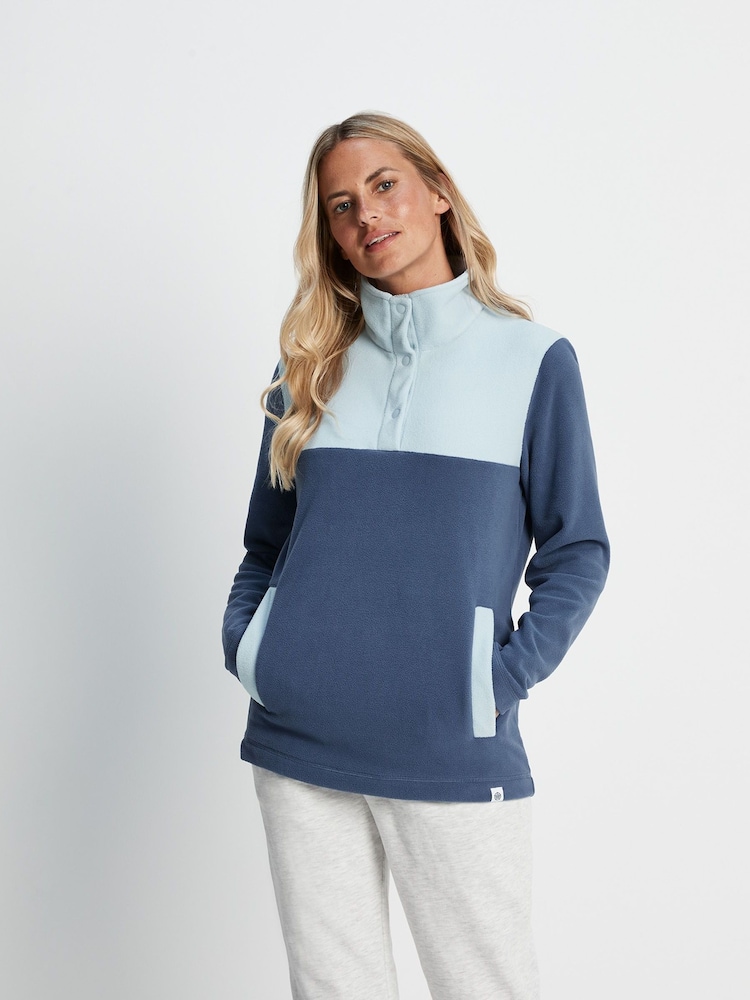 Tog 24 Blue Barclay Press Stud Neck Fleece - Image 2 of 9