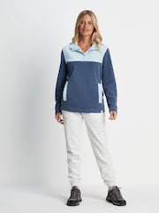 Tog 24 Blue Barclay Press Stud Neck Fleece - Image 4 of 9