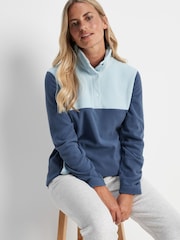 Tog 24 Blue Barclay Press Stud Neck Fleece - Image 5 of 9