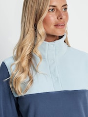 Tog 24 Blue Barclay Press Stud Neck Fleece - Image 7 of 9