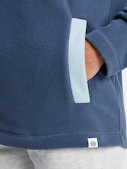 Tog 24 Blue Barclay Press Stud Neck Fleece - Image 8 of 9