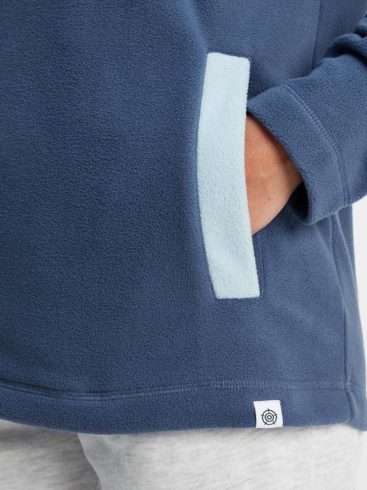 Tog 24 Blue Barclay Press Stud Neck Fleece - Image 8 of 9