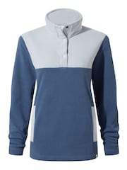 Tog 24 Blue Barclay Press Stud Neck Fleece - Image 9 of 9