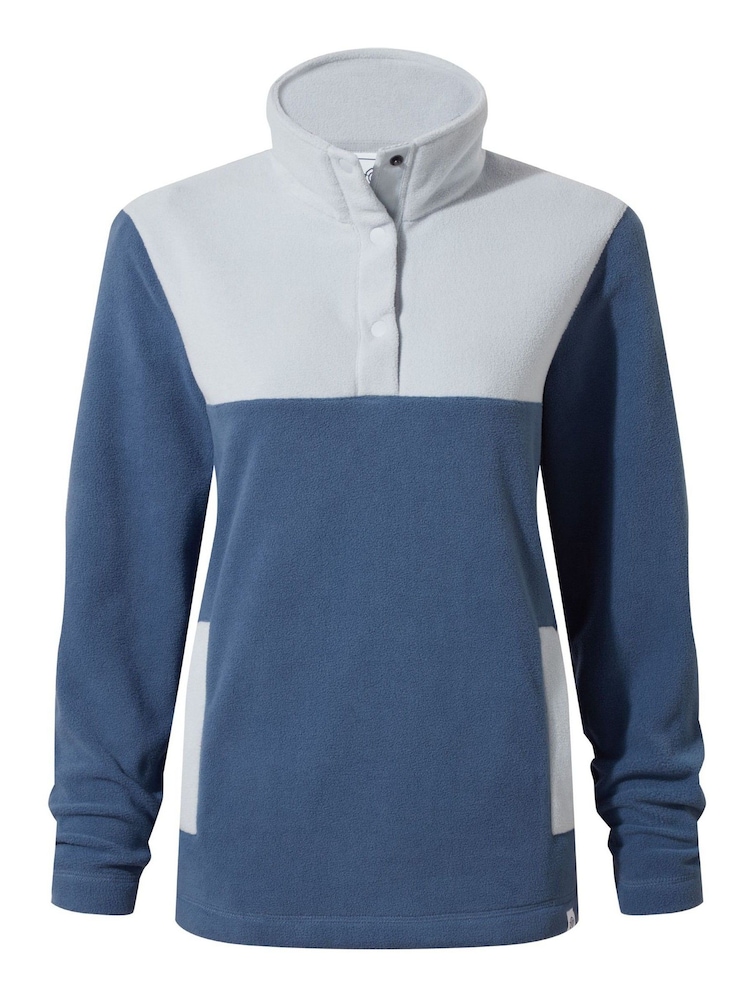 Tog 24 Blue Barclay Press Stud Neck Fleece - Image 9 of 9