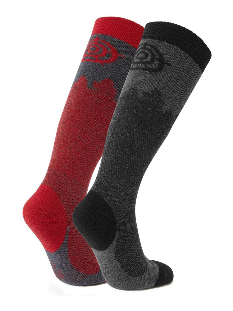 Tog 24 Black Aprica Ski Socks 2 Pack - Image 2 of 2