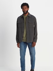 Tog 24 Grey/Dark Indigo Blue Check Foxton Shacket - Image 3 of 9