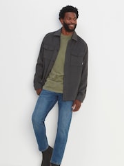 Tog 24 Grey/Dark Indigo Blue Check Foxton Shacket - Image 4 of 9