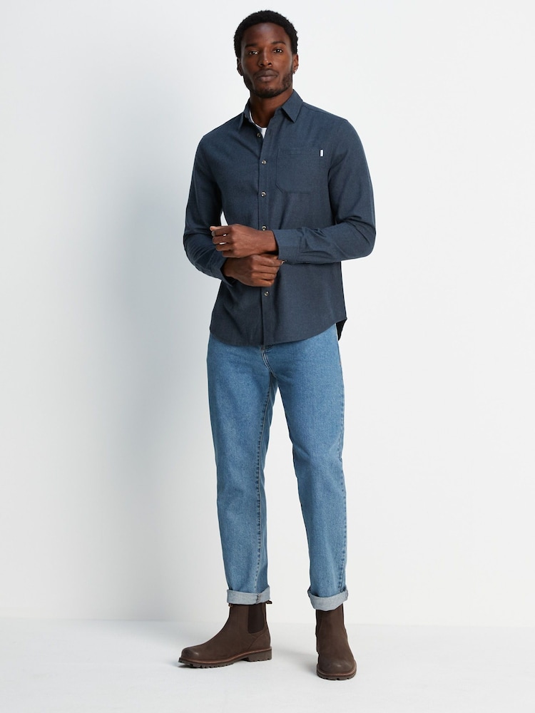 Tog 24 Blue Marl Markham Flannel Shirt - Image 3 of 8