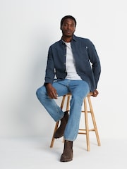 Tog 24 Blue Marl Markham Flannel Shirt - Image 4 of 8