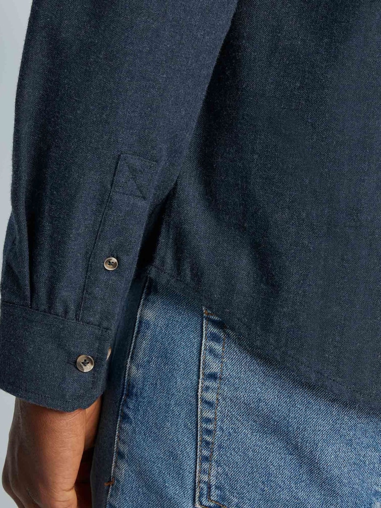 Tog 24 Blue Marl Markham Flannel Shirt - Image 7 of 8